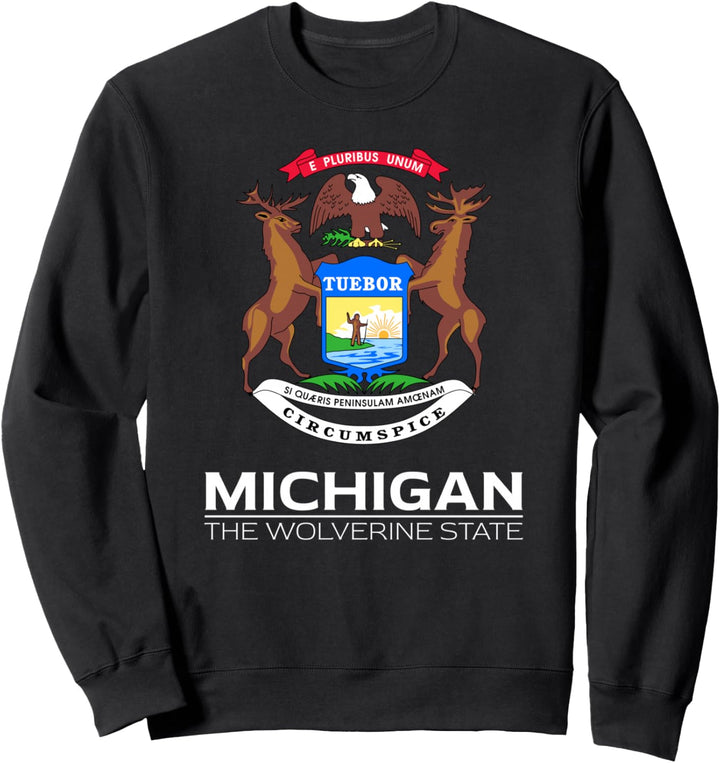The Wolverine State Michigan Flag Detroit Great Sees Sweatshirt