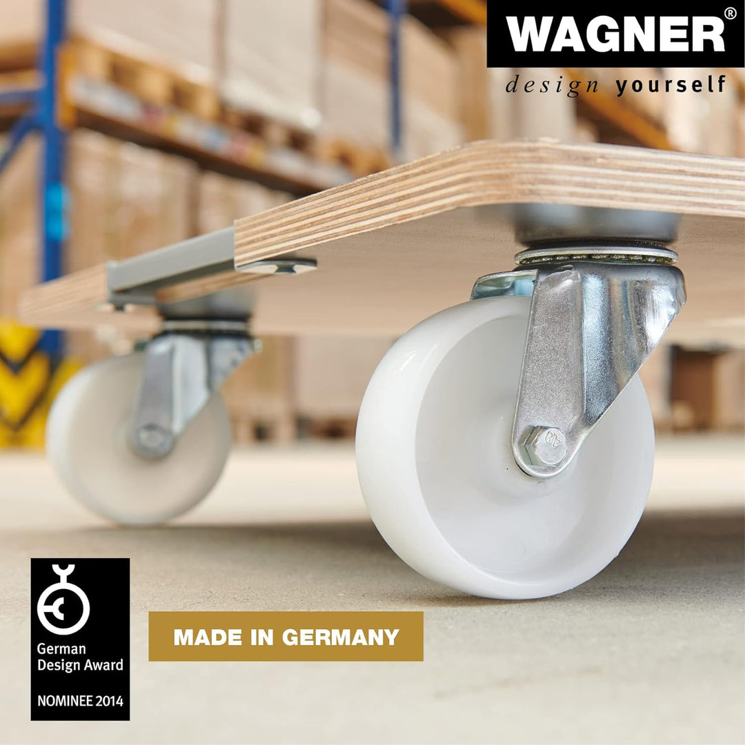 Wagner Transporthilfe MM 1379 I 80 x 60 x 13,5 cm - Tragkraft 400 kg I ideal für schwer beladene Sta