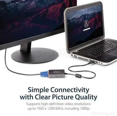 StarTech.com USB auf VGA Video Adapter - Externe Multi Monitor Grafikkarte - 1440x900 - Stecker/Buch