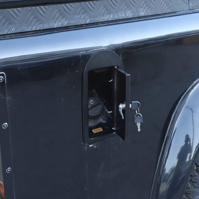 DIYUCAR Auto-Kraftstofftankdeckel, Kraftstoffeinfülltür, verriegelbar, für Land Rover Defender 90 11