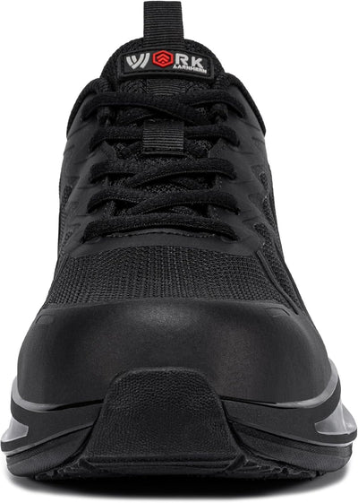 LARNMERN Sicherheitsschuhe Herren Arbeitsschuhe Leichte Stahlkappenschuhe Bequeme Antishock Atmungsa