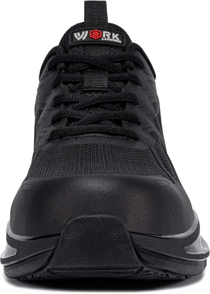 LARNMERN Sicherheitsschuhe Herren Arbeitsschuhe Leichte Stahlkappenschuhe Bequeme Antishock Atmungsa