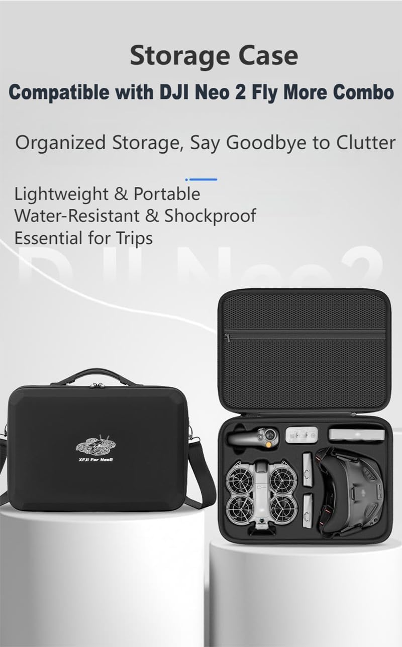 Tragtasche für DJI Neo 2 Motion Fly More Combo – Portable Reise-Transporttasche mit Schultergurt für