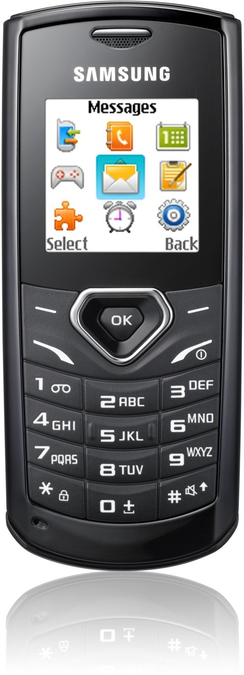 Samsung E1170 Handy (3,9 cm (1,52 Zoll) Display, 65.536 Farben, uTrack) deep-black deep black, deep