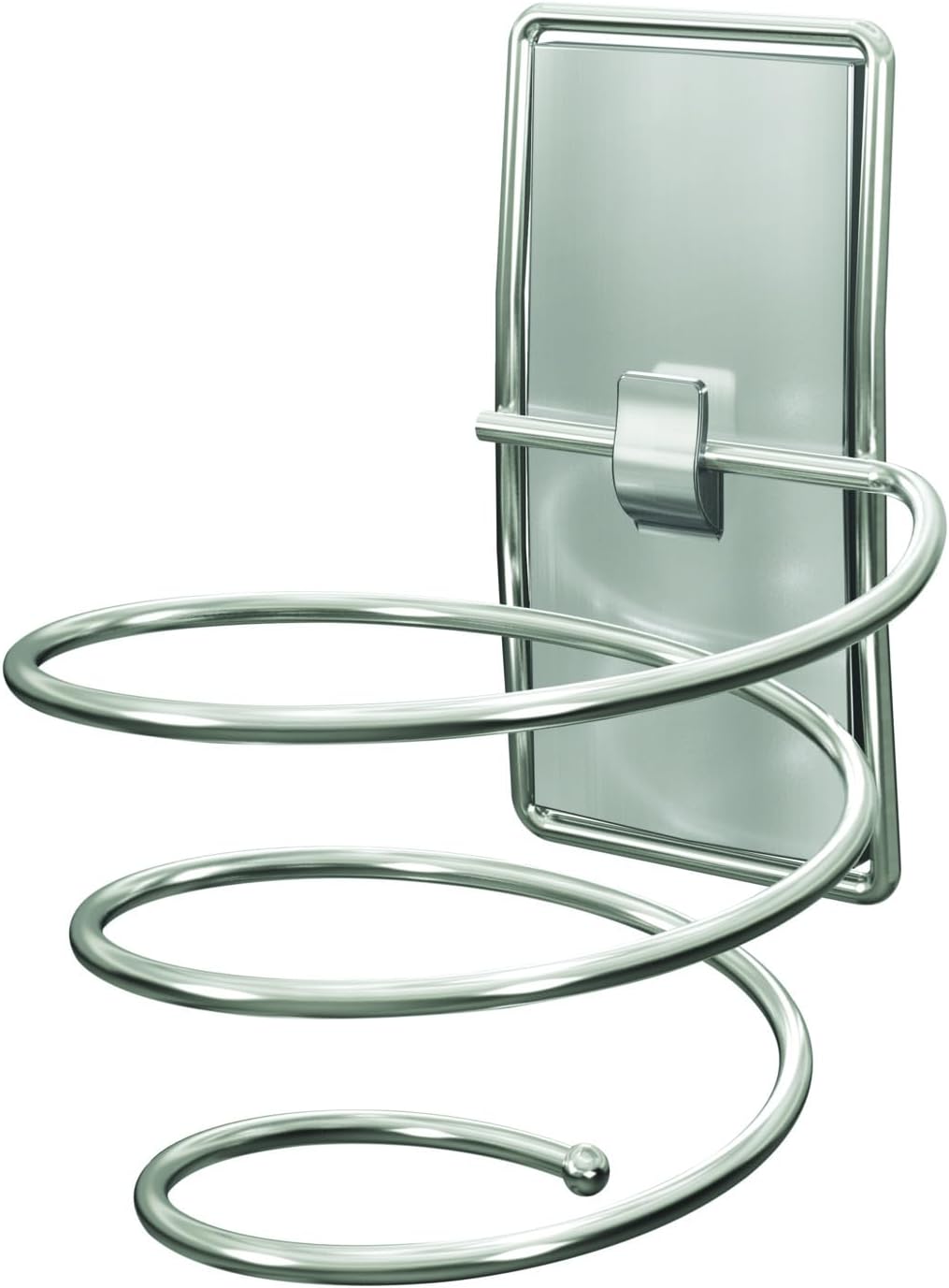 Command Haartrocknerhalter für das Bad, Satin Nickel, wasserbeständige Klebestreifen - 1 Haartrockne
