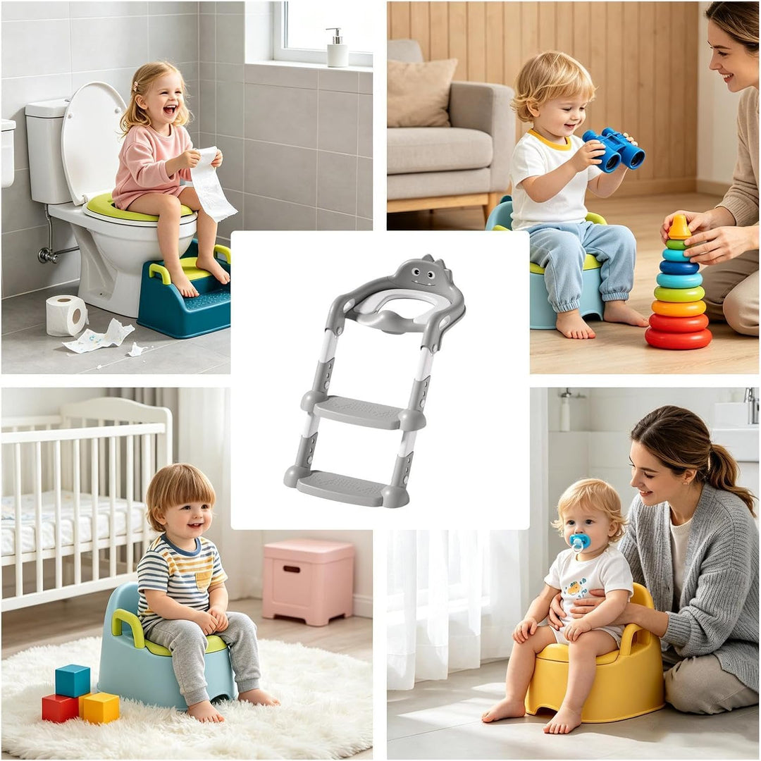 Toilettentrainingssitz Für Kinder Rutschhemmend, zusammenklappbar, | Töpfchentraining-Sitz Mit Leite