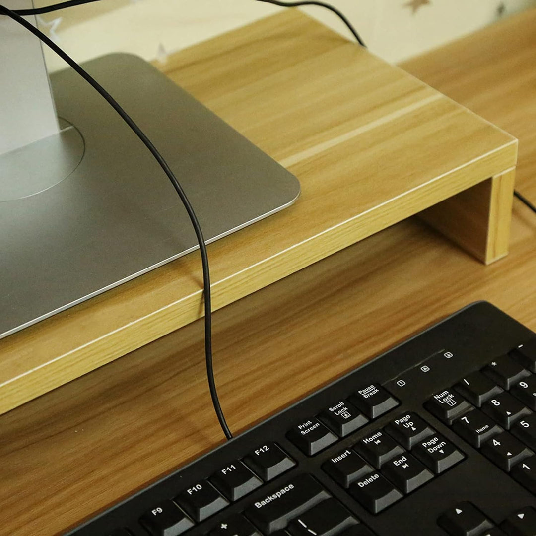 lyrlody Holzständer für Monitor, PC-Bildschirmhöhe Erhöhen, Platz Sparen und Schreibtisch Organisier