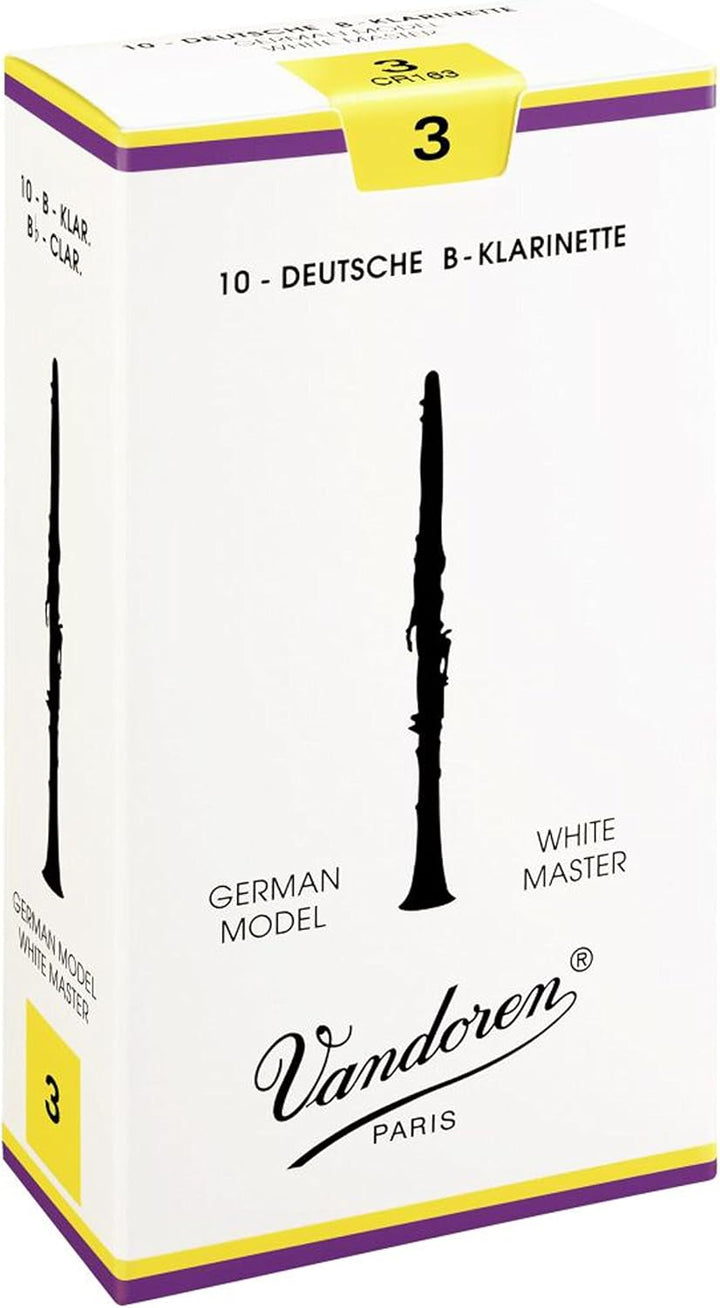 Vandoren Blätter B-Klarinette Deutsch 2,0 White Master Traditional Stärke, 2 Single, Stärke, 2 Singl