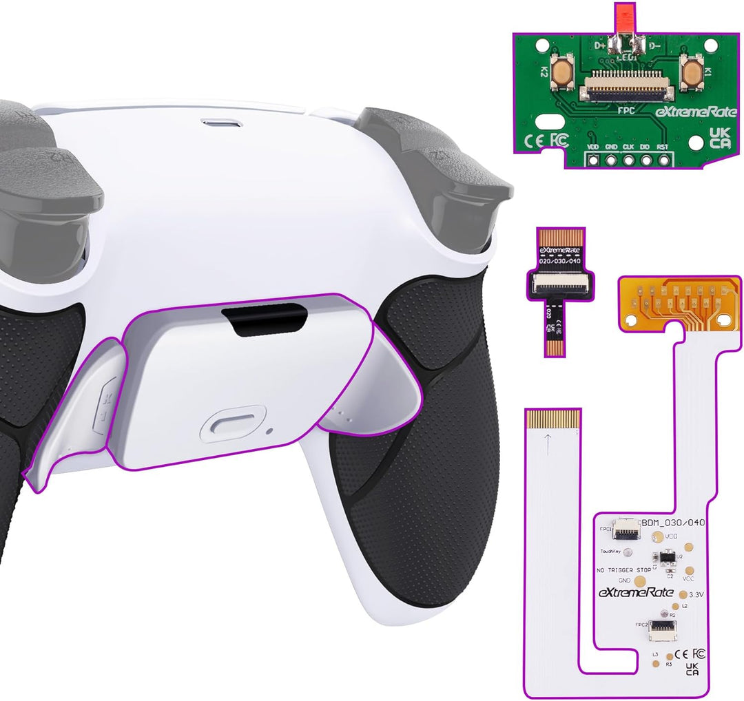 eXtremeRate Programmierbares Rise Remap Kit für ps5 Controller BDM-030/040, Remap Platine & Rückseit