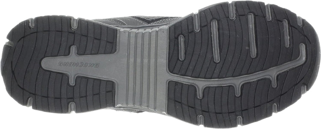 Skechers Sport Herren Agility Oxford, Grau/Limette, 42.5 EU