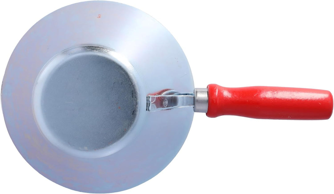 STUBAI Mörtelpfanne verzinkt 180 mm | Profi Gipserpfanne inkl. rotem Holzheft für Putz- und Spachtel