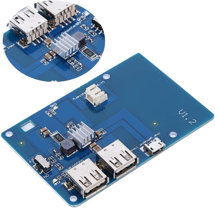 USV-Erweiterungsplatine, 3800 MAh Lipo-Batteriemodul, Dual-USB-Ausgang, Passend für