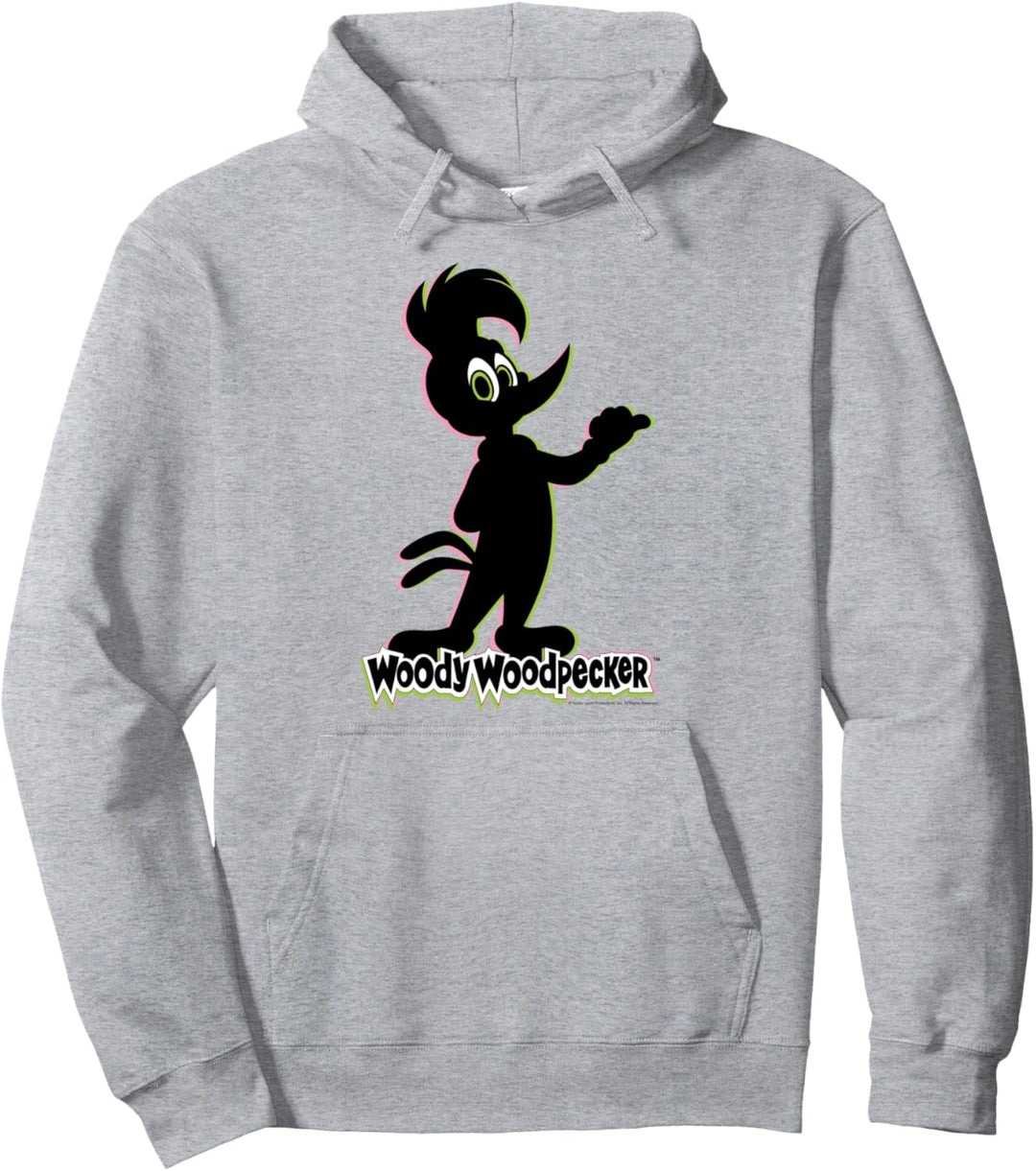 Woody Woodpecker Outlined Silhouette Portrait Pullover Hoodie