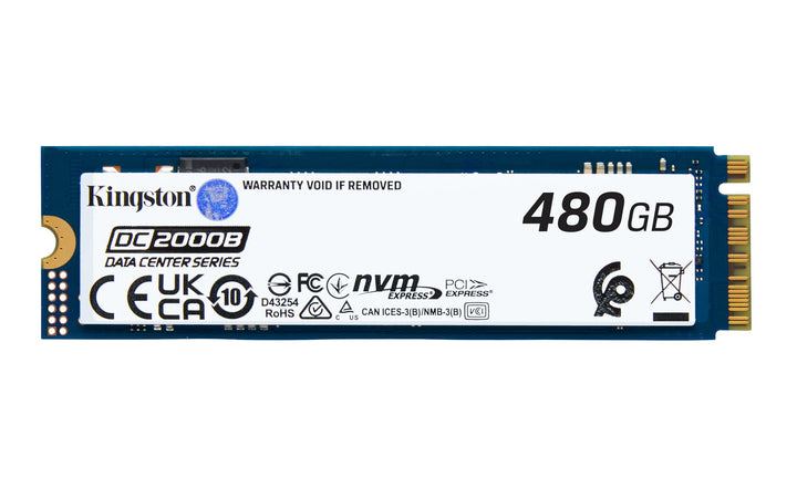 Kingston Data Center DC2000B PCIe 4.0 NVMe M.2 2280 480G Enterprise SSD - SEDC2000BM8/480G 480GB, 48