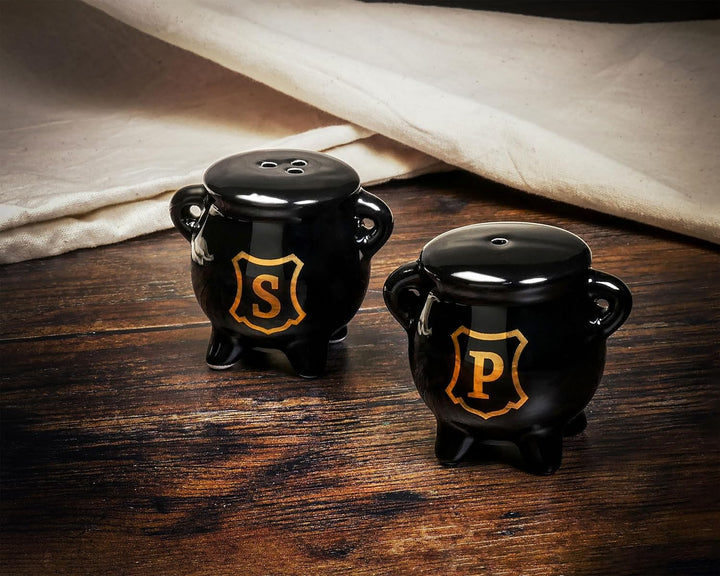 Elbenwald Kessel Salz- und Pfefferstreuer für Harry Potter Fans Keramik schwarz 5,8 x 4,8 x 4,5 cm