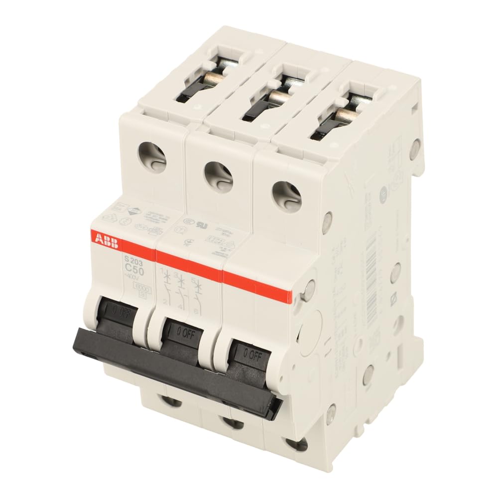 ABB S203 C50 Automatikschalter 6KA 3P, weiss Single, Single