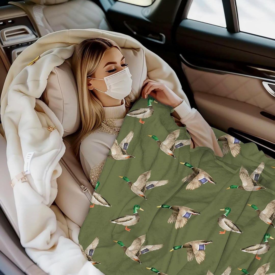 Mallard Ente Decke für Frauen Süsse Enten Decke werfen Sachen Plüsch Flannel Warme Bequeme Bettwäsch