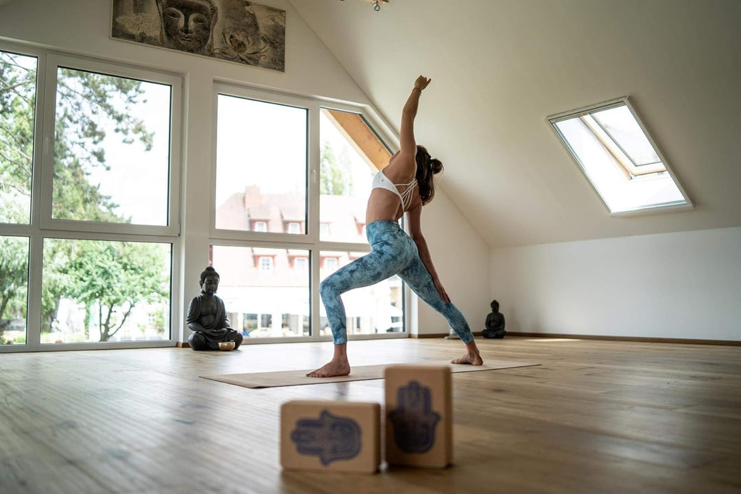 Yoga Blöcke 2er Set Kork - Yogablöcke 2 Stück - Hatha Yoga Klötze - Stabilität durch Naturkork
