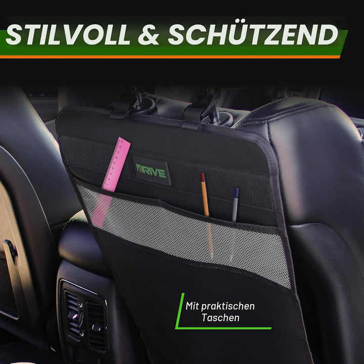 Drive Auto Products Autositzschutz für Baby mit Hundedecke 2er Pack Schwarz Packung mit 2 Stück Schw