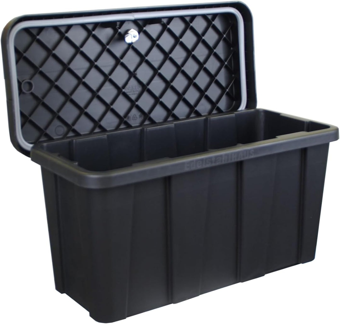 Deichselbox Daken Blackit Lite, Werkzeugkasten, Gurtkiste, Anhängerbox, Staukiste, Daken B24-2 + Mon