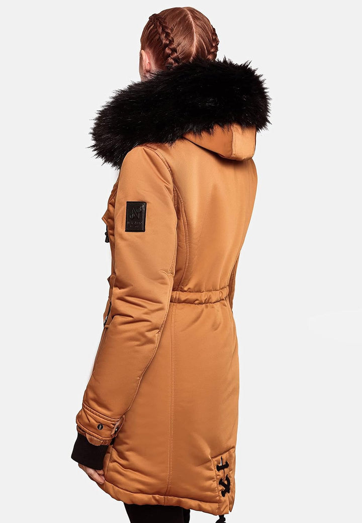 Navahoo Damen Warmer Winterparka mit Kapuze Luluna Prc XS-XXL XS Rusty Cinnamon, XS Rusty Cinnamon