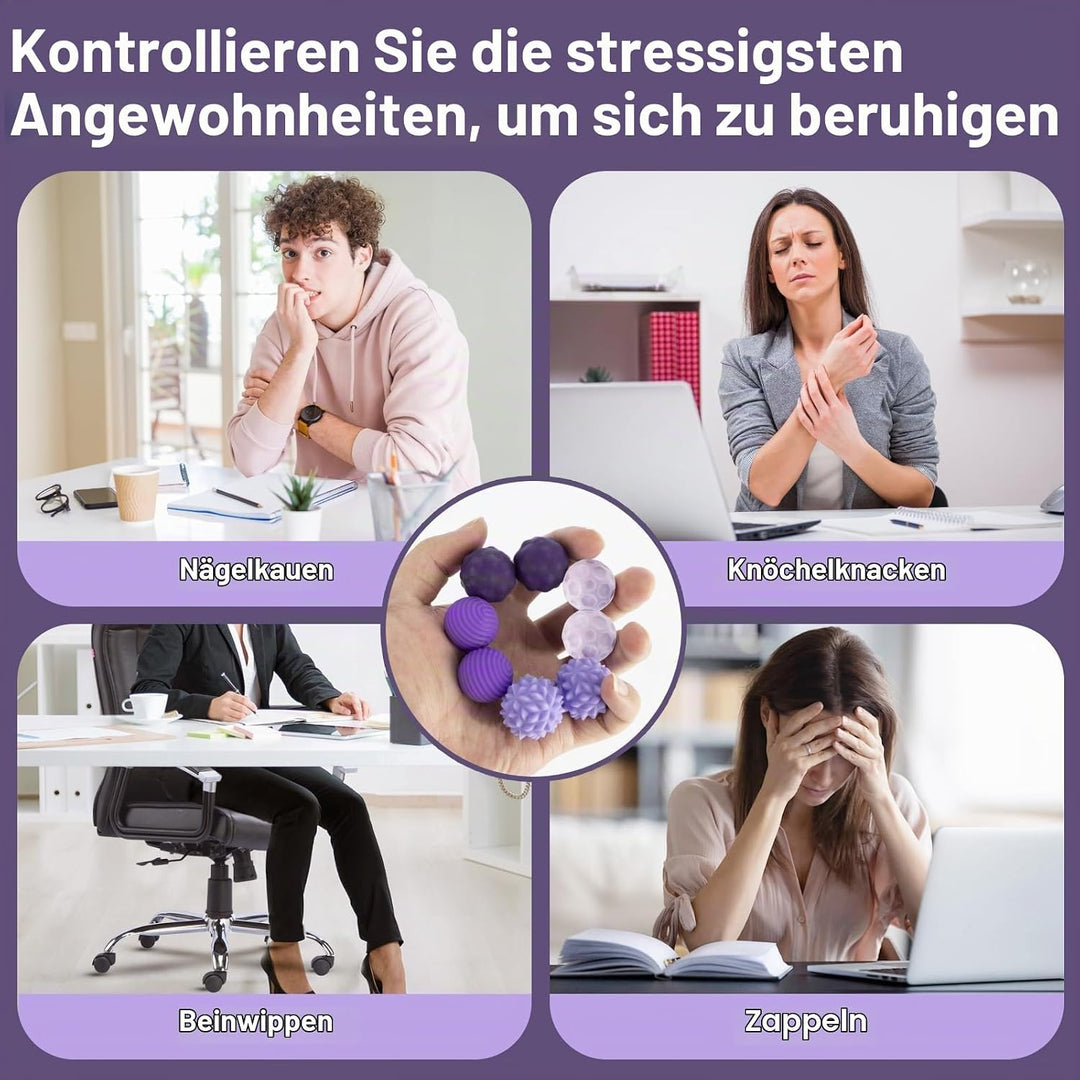 8 Stück Magnetkugeln Fidget Toys Erwachsene, Magnetische Kugeln Sensorik Spielzeug, Stress Bälle Mit