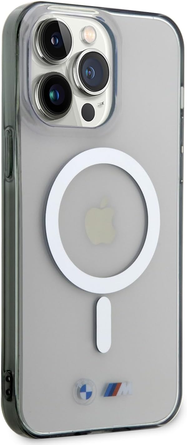 BMW BMHMP14XHCRS hülle für iPhone 14 Pro Max 6.7" transparent hardcase Silver Ring