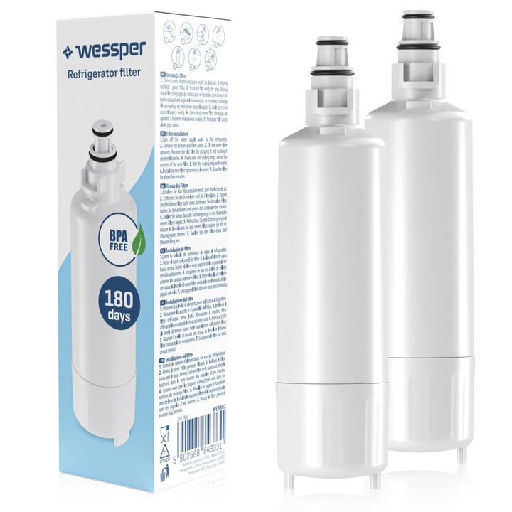 Wessper Wasserfilter Kühlschrank, Ersatz für Panasonic filter CNRBH-125950, CNRAH-257760, BPA-freier
