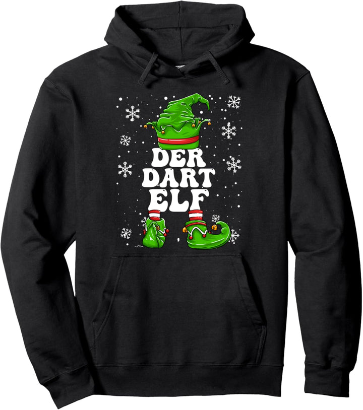 Dart Elf Herren Darts Spielen Elf Design Weihnachten Pullover Hoodie