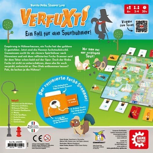 Game Factory 646255 Verfuxt, Detektivspiel für Kinder ab 6 Jahren, Kinderspiel Single, Single
