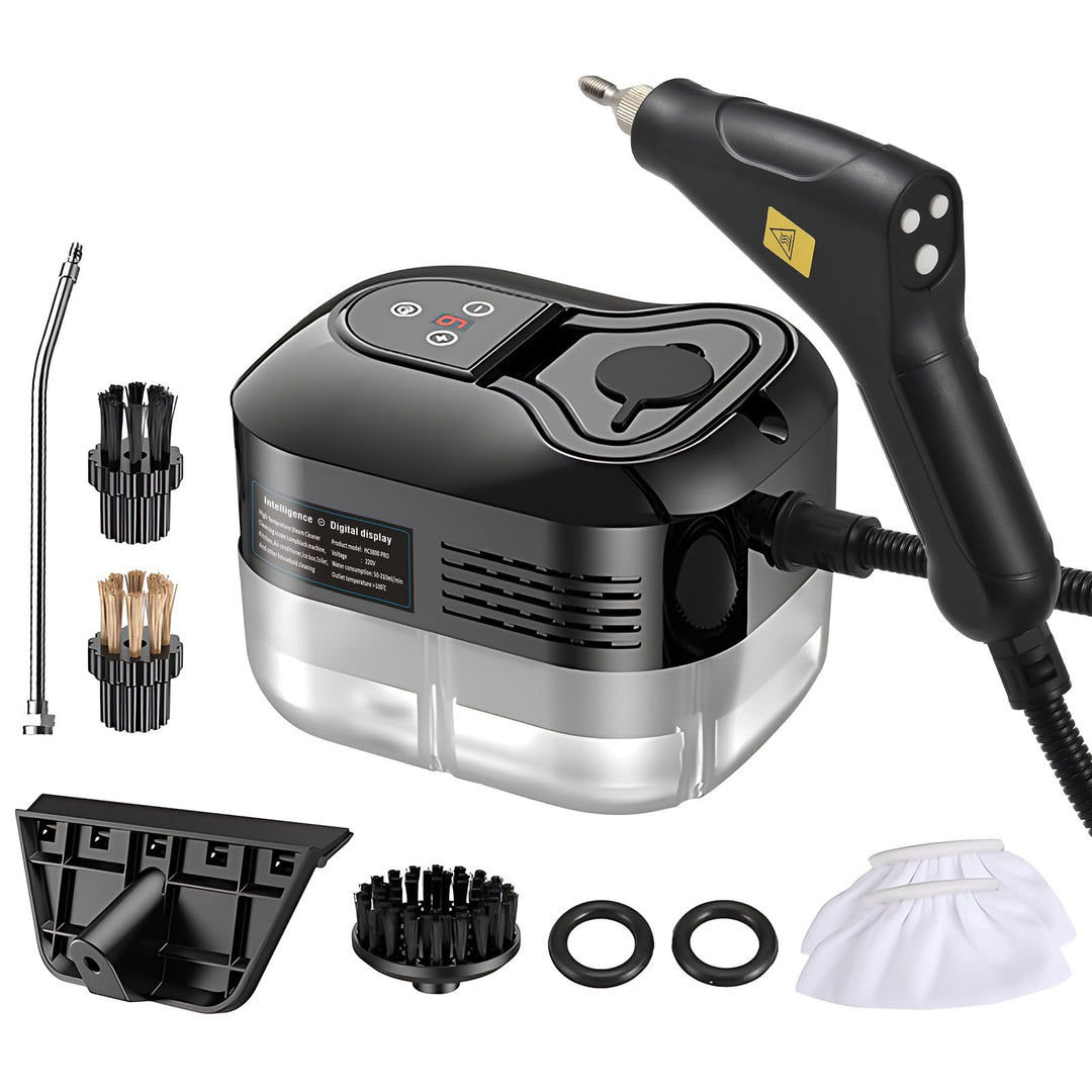 Irishom Handheld Multi-Surface with 6pcs Accessories Screen 6 Levels Adjustable 105℃/221℉ Deep Clean