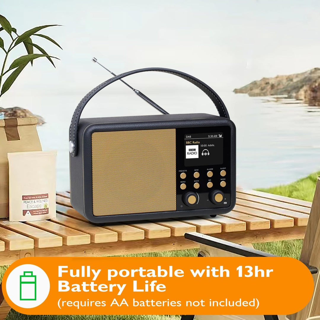 LEMEGA Class Finesse DAB+ Digitalradio mit Farbdisplay – Edler Bluetooth-Radiowecker mit 60 Senderpl