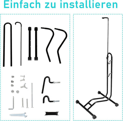 2 x Joparri 3 in 1 Fahrradständer Boden 20 bis 27.5 Zoll, Fahrräder Wartungsständer waagerecht und s