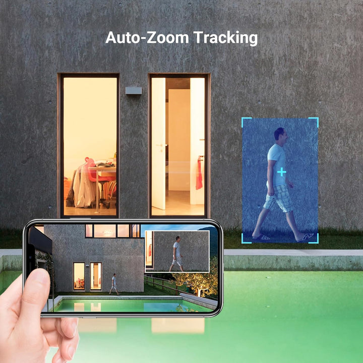 EZVIZ 4K Kamera Überwachung aussen, WLAN Pan&Tilt Camera mit Personen-/Fahrzeugerkennung, Zwei-Wege-