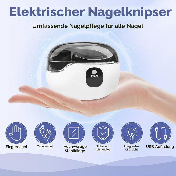 Elektrischer Nagelknipser, 4-in-1 Automatischen Nagelknipser, Electric Nail Clipper für Dicke Nägel