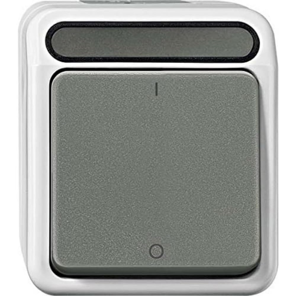Schneider Electric Merten MEG3644-8029 Aufputz 1-Fach Ausschalter, 3-polig,Feuchtraumschalter Progra