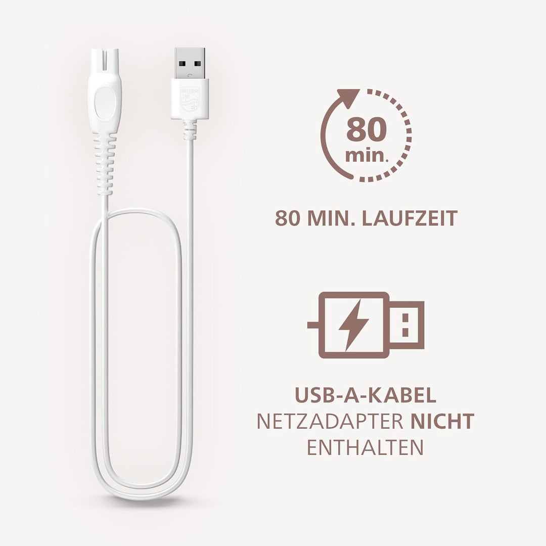 Philips Lady Shaver Series 8000 - kabelloser elektrischer Rasierer, nass und trocken, 3-Klingen-Syst