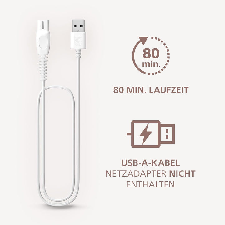 Philips Lady Shaver Series 8000 - kabelloser elektrischer Rasierer, nass und trocken, 3-Klingen-Syst