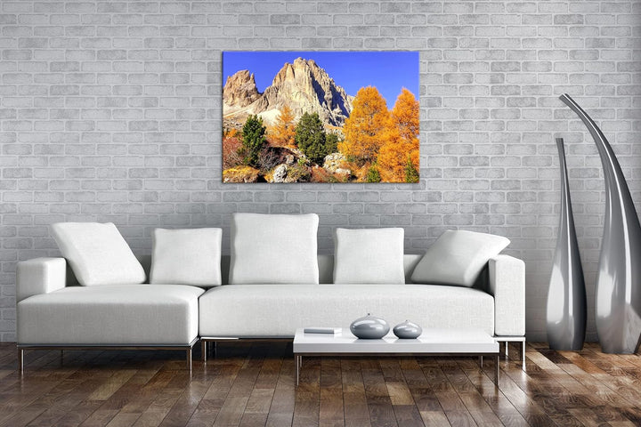 deyoli die atemberaubenden Dolomiten Italiens Format: 80x60 als Leinwandbild, Motiv fertig gerahmt a