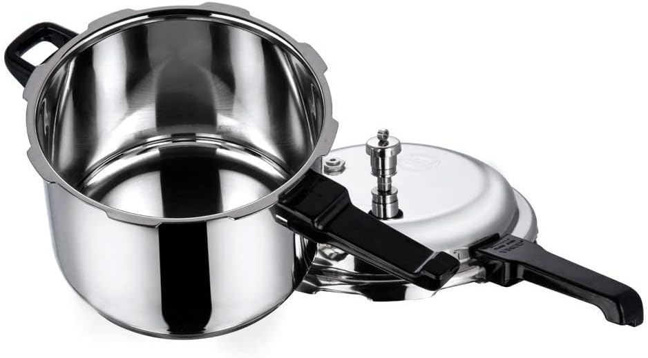 Vinod Pressure Cooker 7 ltr Edelstahl Schnellkochtopf mit Glasdeckel, induktionsgeeignet hochwertige