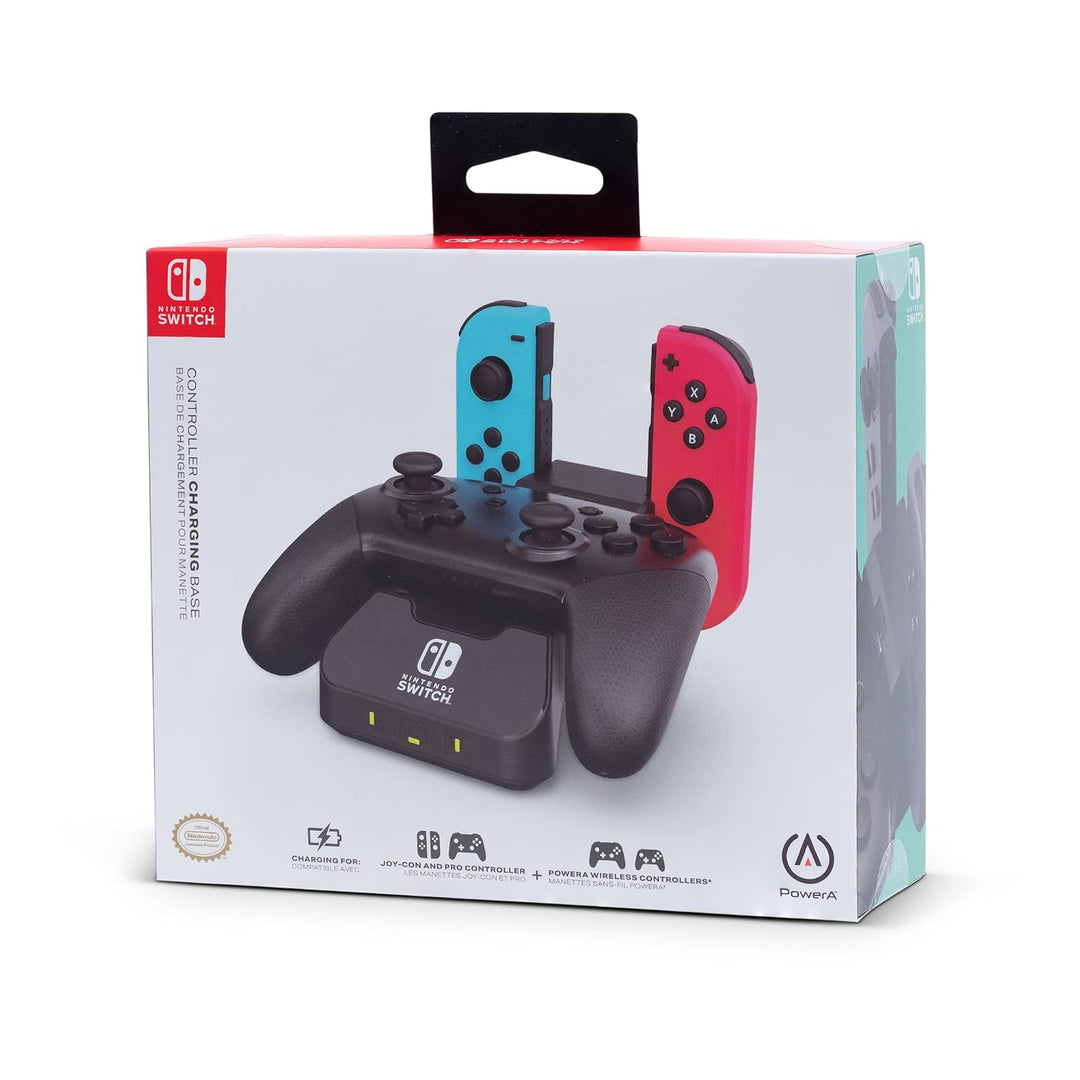 PowerA Controller-Ladestation für Nintendo Switch Schwarz Single, Schwarz Single
