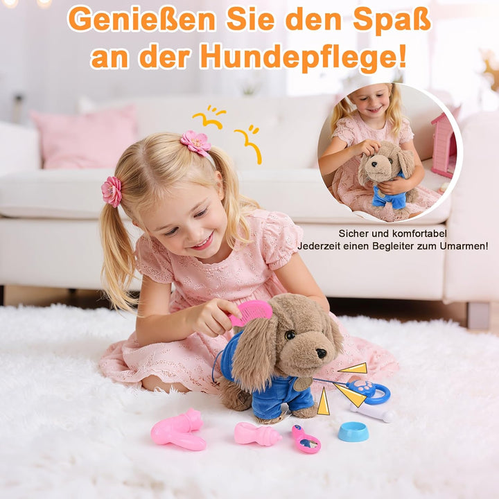 Hund Spielzeug Kinder Spielzeug Hund der Läuft und Bellt,Elektrischer Hund mit Leine,Interaktives Hu