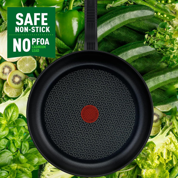 Tefal G726S204 Set, Edelstahl, 24 cm und 28 cm, 2-teilig Kochgeschirr, Comfort Max, Bratpfannen, Sch