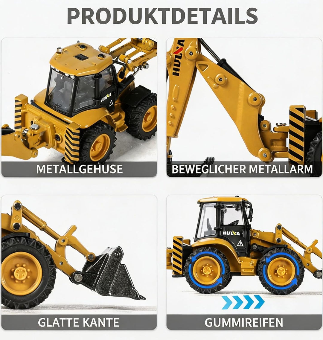 Bagger Kinder Spielzeug, 1/50 Metallfahrzeug Modell Traktorsammlungen Bulldozer und Excavator Deko M