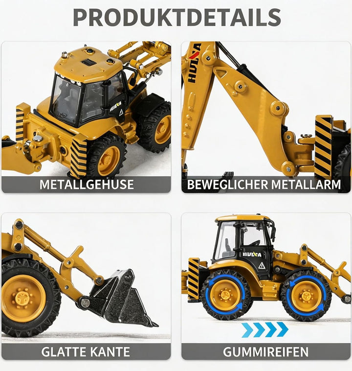 Bagger Kinder Spielzeug, 1/50 Metallfahrzeug Modell Traktorsammlungen Bulldozer und Excavator Deko M