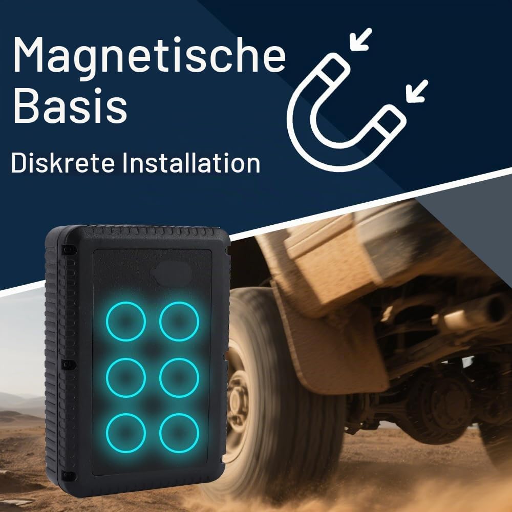 TKMARS TK915 GPS-Tracker für Auto, 4G, 7800 mAh Akku, magnetischer GPS-Sender, funktioniert über SMS