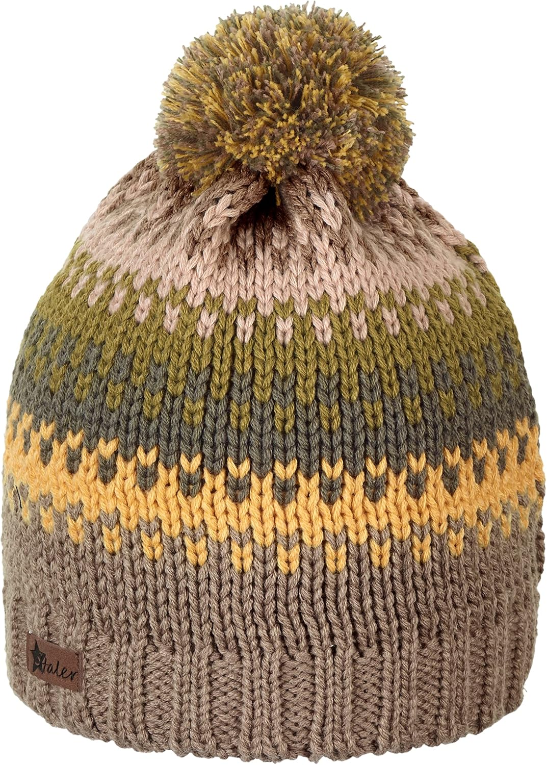 Sterntaler Baby - Jungen Mütze Bommelstrickmütze Farbverlauf 51 braun, 51 braun