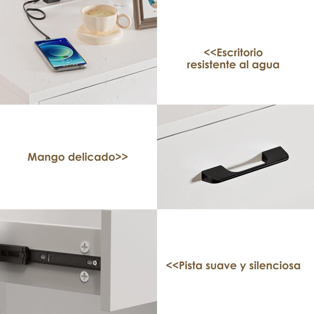 Lvhecforhm 2er Set Nachttisch Weiss, Nachttische mit Offenen Fächern Hochglanz Front, Nachttische mi