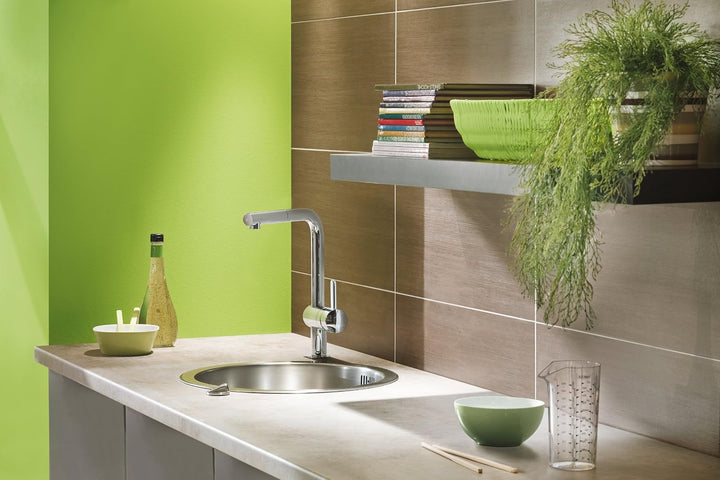 GROHE Flair - Einhand- Spültischarmatur (mit herausziehbarem Mousseurauslauf, L-Auslauf), chrom, 324