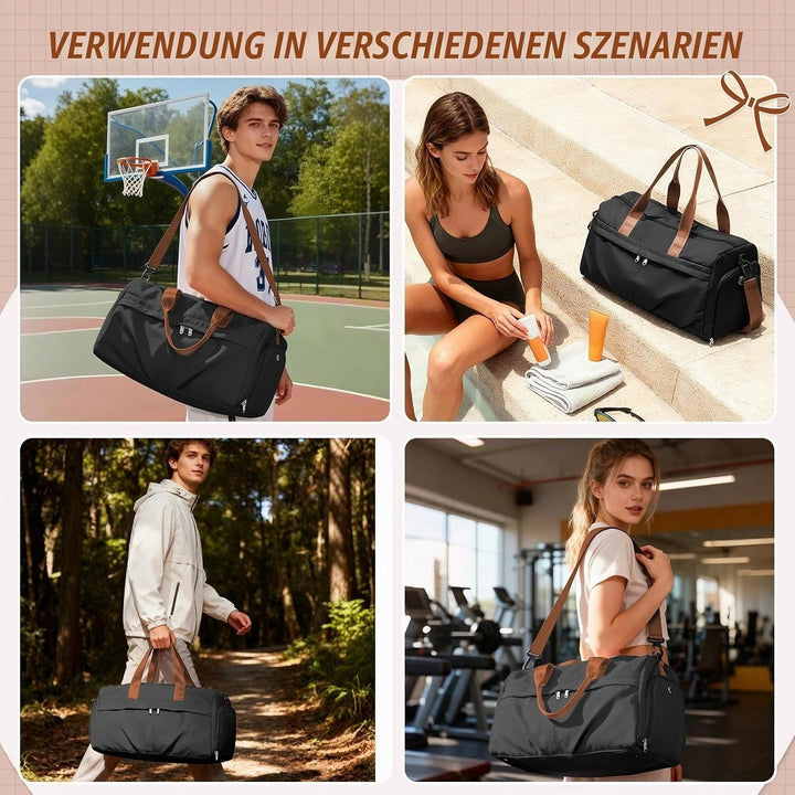 HYC00 Sport Duffel Bag Damen Sporttasche mit Schuhfach Reisetasche Damen Weekender Travel Bag Handge